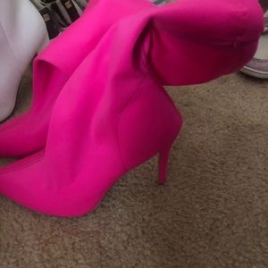 Neon Pink Bootie